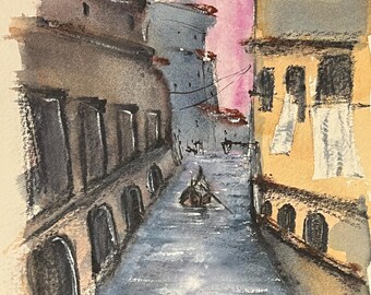 Venedig | Original-Aquarellgemälde | Kunstwerk Nr. 910