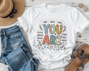 You Are Kind Brave Smart PNG, Back To School Png, First Day of School Png, Hello School Gift for Teacher Png (Digital Download)
