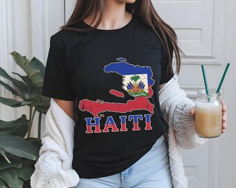 Haiti Flag Map Vintage Distressed Design PNG, Patriotic Heritage PNG, Haitian Pride Gift, Haiti Country Map Gift, Caribbean Heritage Gift