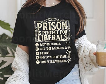 Prison Is Perfect For Liberals PNG, Anti Liberal Political Humor PNG, Conservative Quote PNG, Funny Graphic Liberal Png (Digital Download)