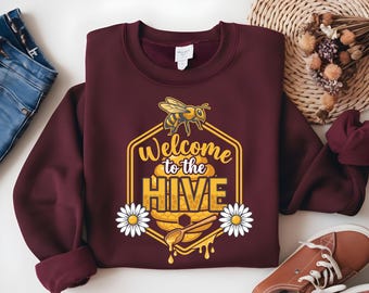 Bee Teacher PNG, Welcome to the Hive PNG, Back to School Bee PNG, Bee Lover, Teacher Shirt Graphics (Digital Download)