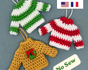 Häkelanleitung für einen hässlichen Weihnachtspullover (PDF, Englisch & Französisch) | Festlicher Weihnachtspullover, Häkelanleitung für die Feiertage