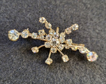 Austrian Crystal Midcentury Starburst Pin