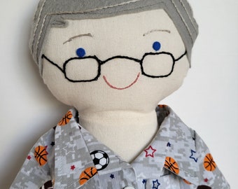 Grandpa Henry - Huggable Sports Loving Soft Doll