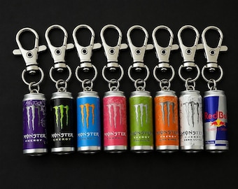 Miniature Energy Drink Can Keychain, Alt Gamer Accessory