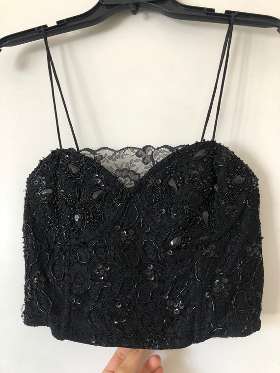 Beaded Lace Cropped Corset