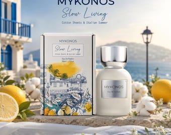 Mykonos Slow Living Eau de Parfum | Citrus Musk Clean Scent (50ml)