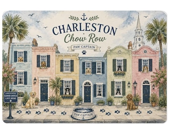 Charleston Chow Row Pet Placemat