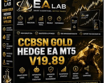 CCBSN Gold Hedge EA MT5 V19.89 | Automated XAUUSD Forex Trading Robot (Digital Download)