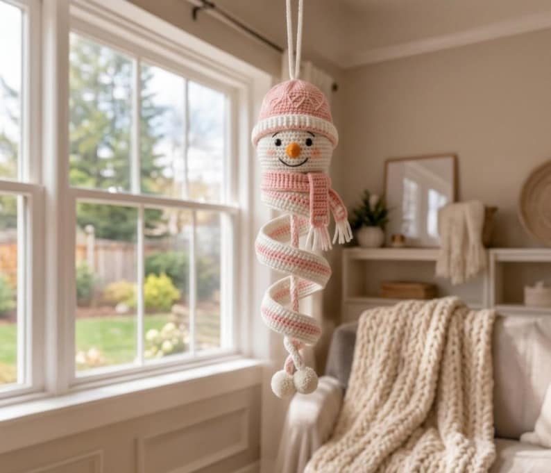 Crochet Spinning Snowman Pattern PDF, Christmas Amigurumi Ornament, Twister Snowman Crochet Tutorial, Hanging Holiday Decor 
Snowman Crochet Pattern PDF, Christmas Amigurumi Ornament, Spiral Hanging Decor Tutorial, Instant Download 
Crochet Spinning Snowman Pattern PDF, Christmas Amigurumi Ornament, Twister Wind Spinner Crochet Tutorial, Hanging Holiday Decor