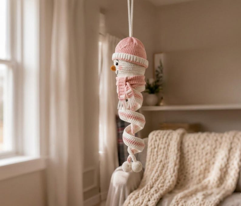 Crochet Spinning Snowman Pattern PDF, Christmas Amigurumi Ornament, Twister Snowman Crochet Tutorial, Hanging Holiday Decor 
Snowman Crochet Pattern PDF, Christmas Amigurumi Ornament, Spiral Hanging Decor Tutorial, Instant Download 
Crochet Spinning Snowman Pattern PDF, Christmas Amigurumi Ornament, Twister Wind Spinner Crochet Tutorial, Hanging Holiday Decor