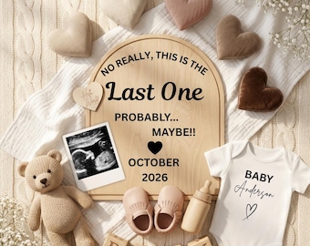 Laatste zwangerschapsaankondiging digitaal, nee echt, laatste babyonthulling, tweede baby, derde babyaankondiging, grote finale baby