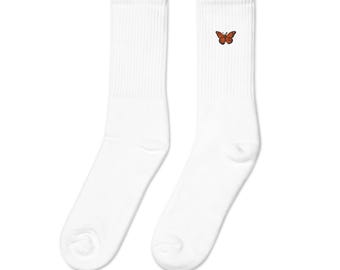 Butterfly Embroidered socks
