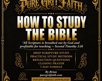 How To Study The Bible Devotional, 7-Day Christian Guide (Digital Download)