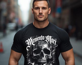メメント・モリ スカル フォロー・ジーザス Tシャツ | クリスチャン ゴシック Tシャツ