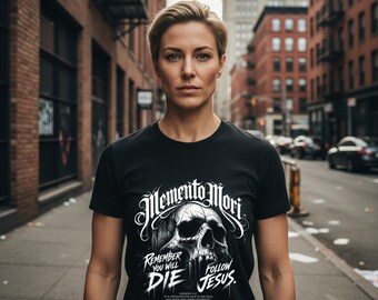 メメント・モリ スカル 死ぬことを忘れるな イエスに従うな Tシャツ