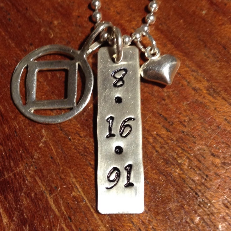 Sterling Silver Recovery Tag With Sterling Silver Recovery Etsy