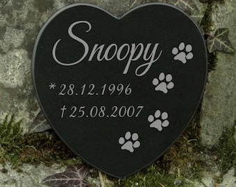 Commemorative Stone Engraving Heart Tomb Jewelry - Cat - Dog - Paws - Pretty Marble Tomb Decoration - Animal Tombstone