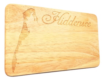 Breakfast Board Hiddensee Baltic Sea Bread Board Engraving Serving Board Baltic Sea Wood