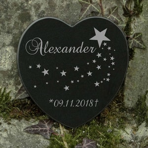 Grave Ornament Star Child Engraving Name Name Marble Grave Decoration Tombstone Angel Baby image 5