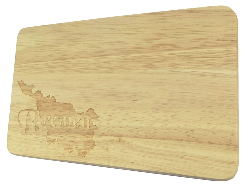 Brotbrett Bremen engraving Wood Hanseatic City Weser-Breakfast board-engraving