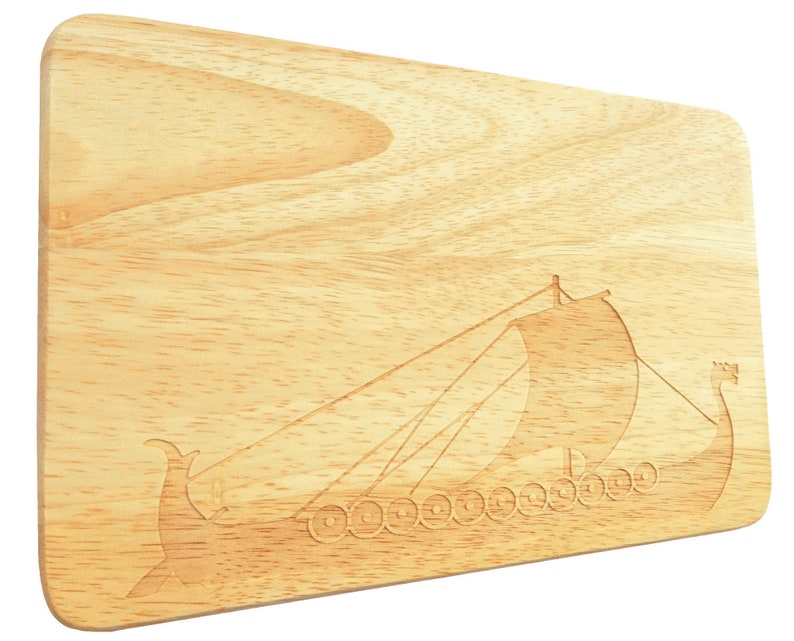 Breakfast Board Viking Viking Ship Engraving Longship Gift Tip Bread Board image 1