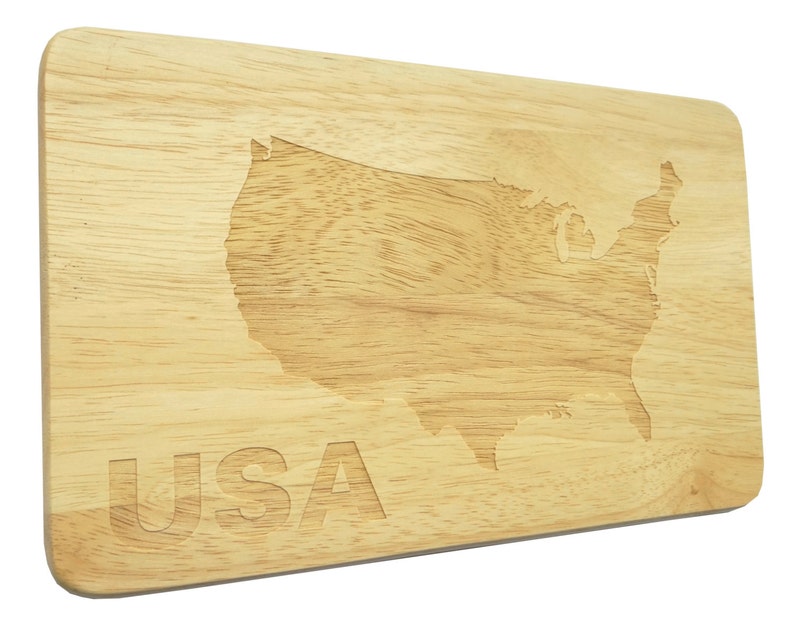 Breakfast Board USA American engraving Brotbrett Wood-Breakfast Board-engrave