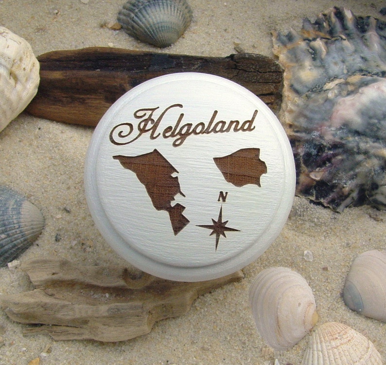 Furniture Knauf Helgoland North Sea Island dune engraving-Furniture Knob