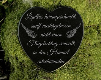 Child engraving stone Heart Grave Ornament