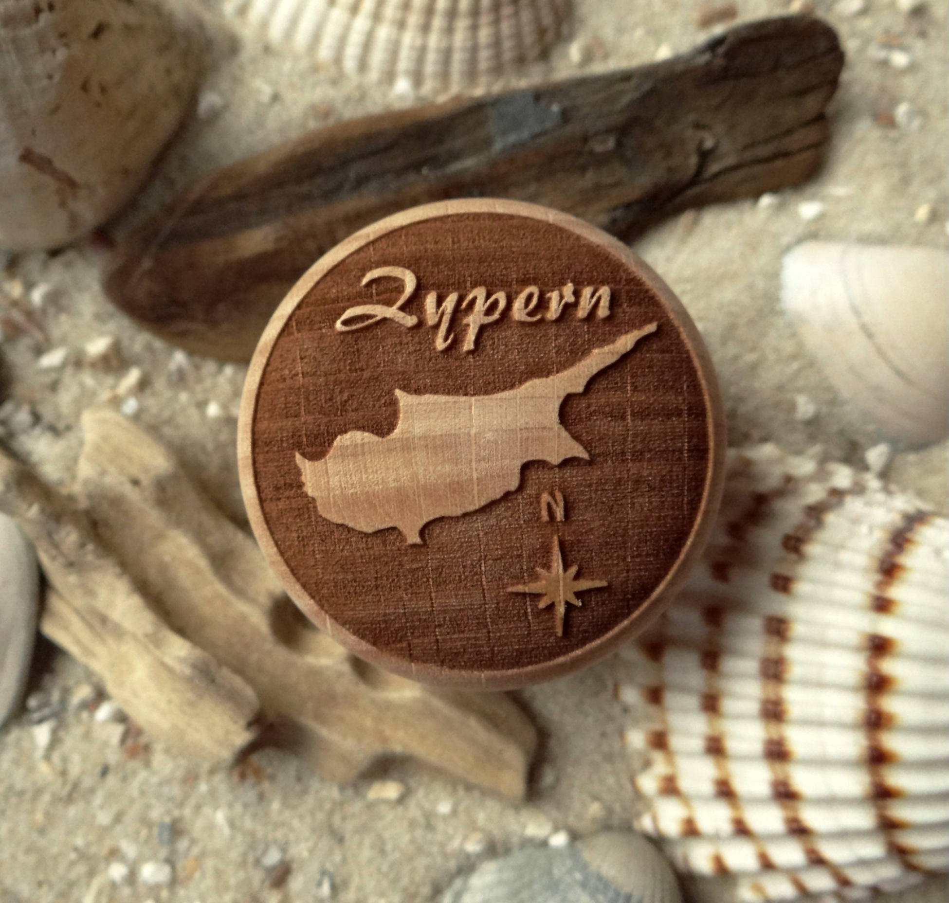 Möbelknauf Zypern Möbelknopf Gravur Buche türkisch griechisch | Etsy