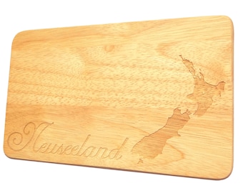 Planche à pain Nouvelle-Zélande Petit-déjeuner planche de petit-déjeuner NZ Planche de service de gravure fine en bois