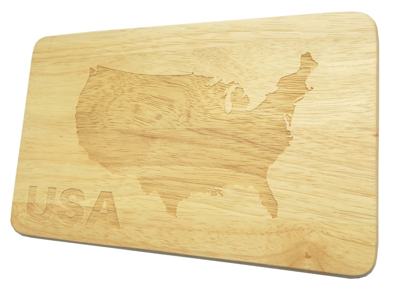 Breakfast Board USA American engraving Brotbrett Wood-Breakfast Board-engrave