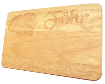 Bread board Föhr North Sea breakfast board engraving wood North Frisian Islands maritime north German