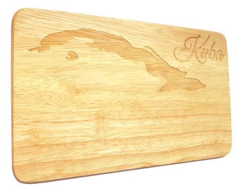 Planche de petit déjeuner Cuba Caraïbes gravure planche à pain en bois planche de service des Caraïbes
