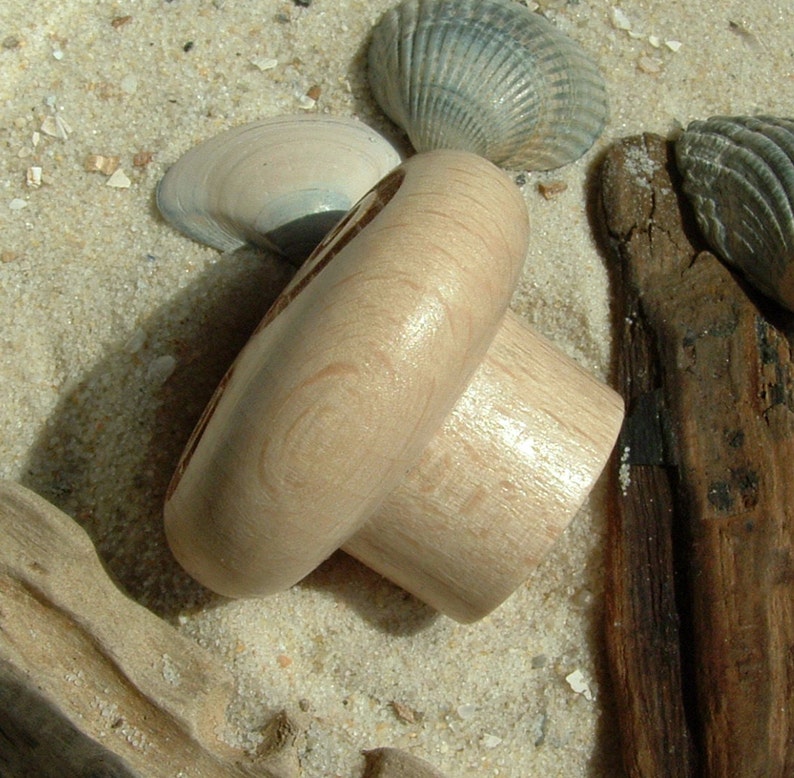Furniture Knob Triskelion Engraving beech triple spiral-furniture knob-Beech-Celtic tribal-incl screw