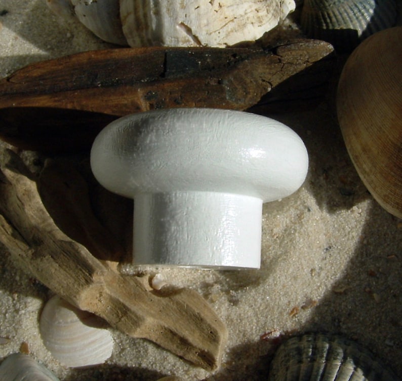 Furniture knob seagull maritim engraving Furniture button beech natural or white incl. screw furniture design image 3