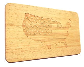 Breakfast Board USA Engraving Flag Star Banner Stars and Stripes Bread Board United States of America