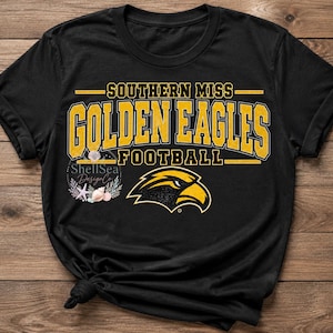 Southern Miss Golden Eagles Football PNG, USM Football Digital Download, Distressed College Football Shirt Design, Game Day PNG