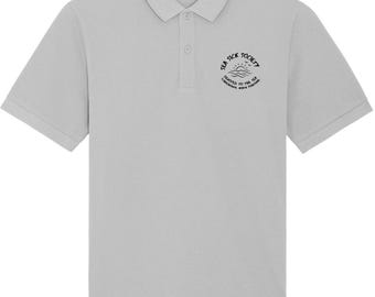 Organic Cotton Polo Shirt | Coastal Division | Sea Sick Society Emblem