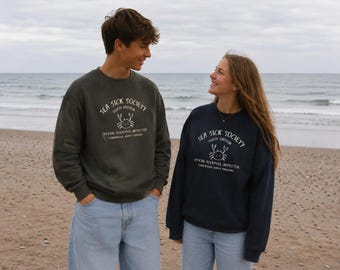 Sea Sick Society Youth Division | Official Rockpool Inspector Sweatshirt | Kids Coastal Jumper | Organic Cotton Children's Sweatshirt