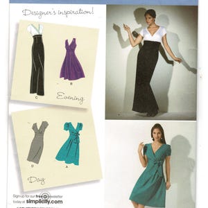 UNCUT Simplicity 2549 Fitted Dress & Evening Gown Sewing Pattern, Misses 6-14 Complete 2000s FF