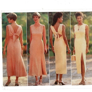 UNCUT Butterick 3997 DRESS Sewing Pattern, Sleeveless Fit & Flare, Above Ankle Length, Misses size 6 - 12 Woman Bust 30 - 34 Vintage 90s  a
