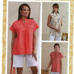 Uncut Butterick B6768 Misses Tunic Tops Sewing Pattern Pullover Shirt Size 6-14 ff 2020s