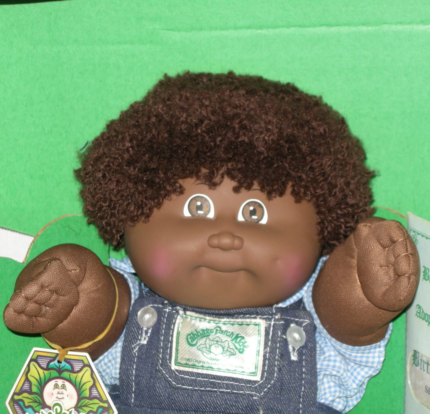 1983 Black Cabbage Patch Kids Boy Doll in Box Brown eyes 3 Etsy