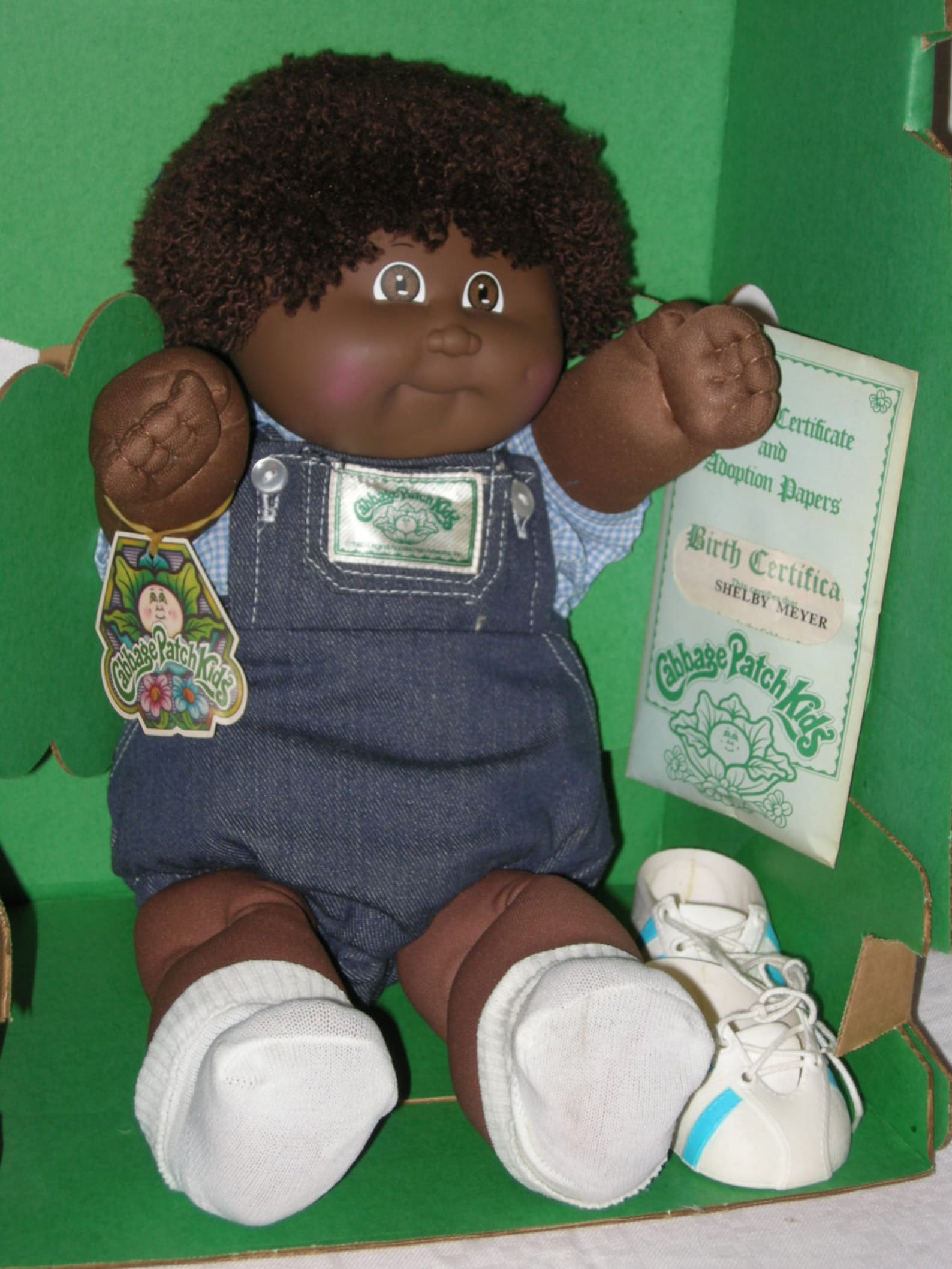 1983 Black Cabbage Patch Kids Boy Doll in Box Brown eyes 3 Etsy