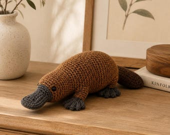 Schema per realizzare un ornitorinco all'uncinetto in formato PDF, tutorial per amigurumi di un ornitorinco, schema per uncinetto di un animale australiano, peluche di animali selvatici
