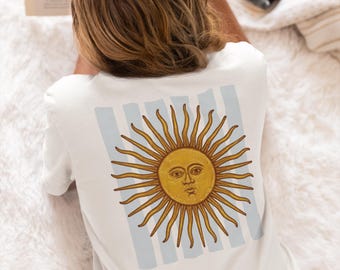 Argentina T Shirt Sun of May Shirt Argentina Pride Graphic tee Three Star Champions Argentina Fan Gift