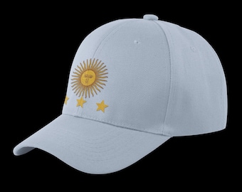 Argentina Pride Hat Sun of May Dad Cap Three Star Argentina Baseball Hat Argentine Gift Unisex Cap