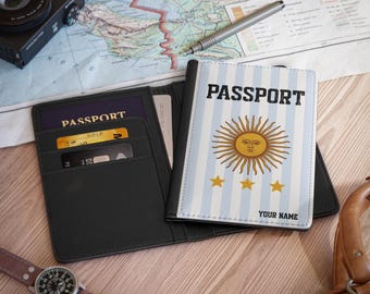 Argentina Passport Personalized Cover RFID Travel Wallet Soccer Fan Passport Holder Argentine Team Travel Gift Vacation Accessory