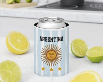 Personalized Argentina Can Cooler Argentine Flag Koozie Soccer Fan Gift Futbol Party Favor Argentina Pride Drink Sleeve